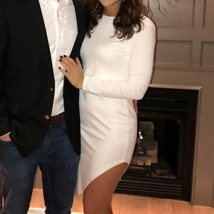 Lulus White Asymmetrical Bodycon Dress